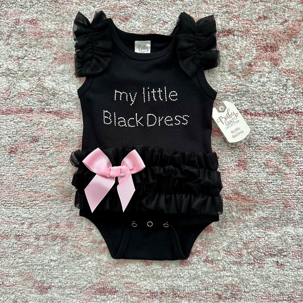 Baby Girl “Little Black Dress” Onesie